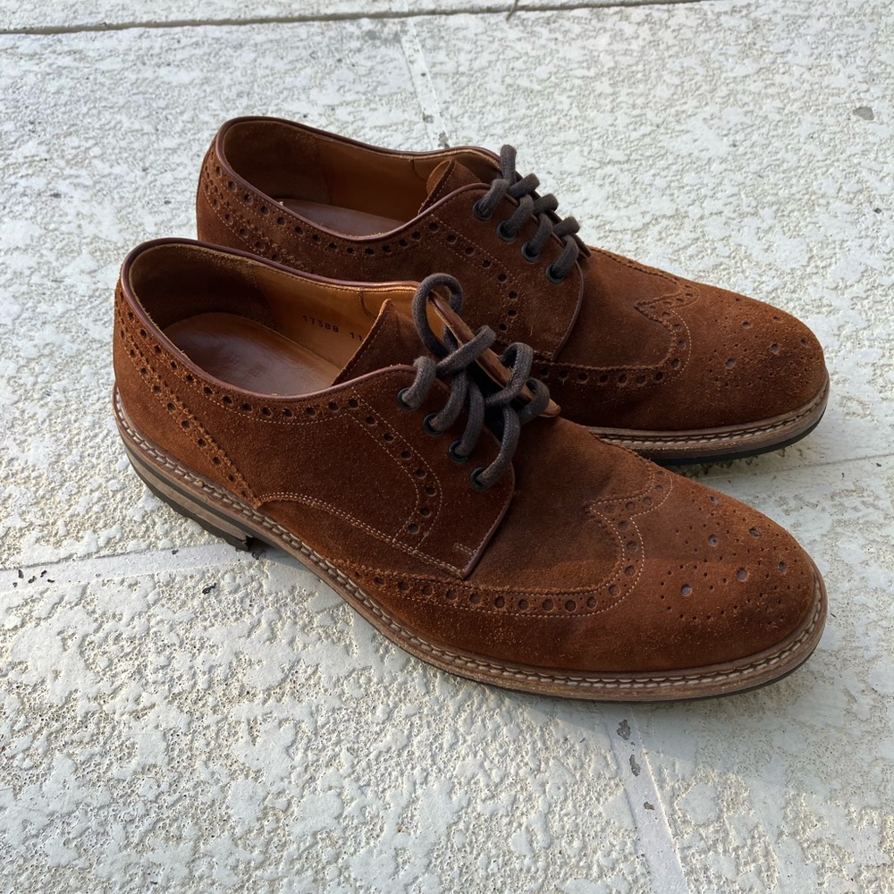 Magnanni suede Oxford shoes